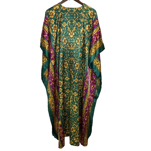 Winlar Kaftan Green Gold Purple One Size - Picture 12 of 13